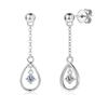 Silvere Glam Korean Version Design S95 Sterling Silver Teardrop Moissanite Stud Earrings For Women, A Niche And Versatile Pair