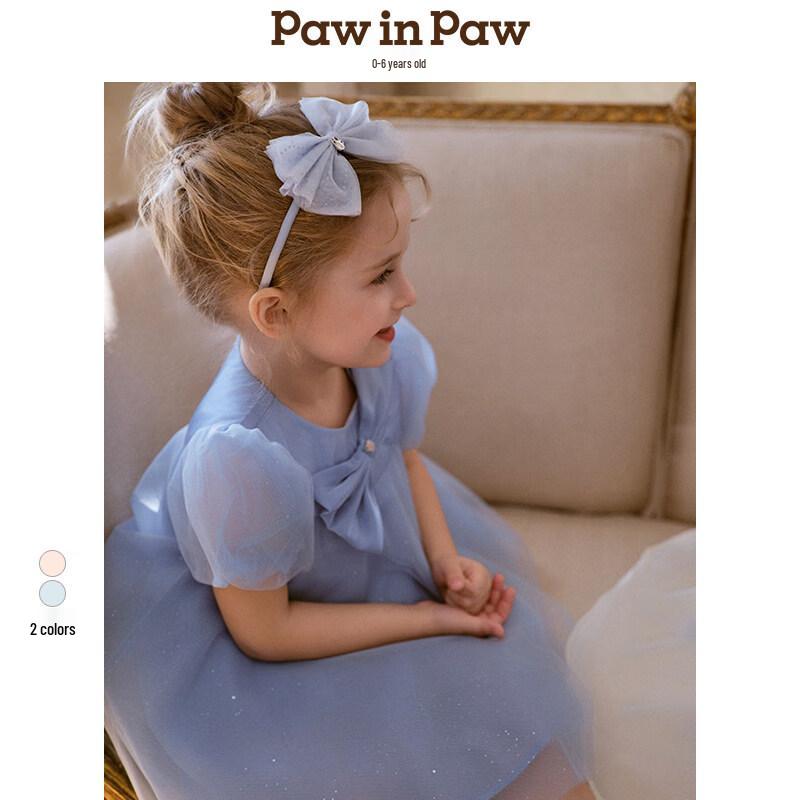 PawinPaw Baby Girl Cartoon Bear Mesh Princess Dress