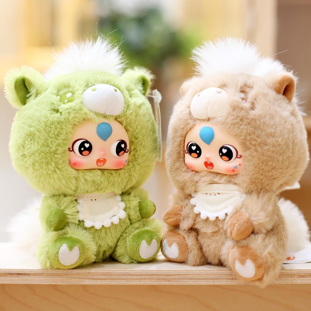 Cute Vinyl Face Doll Year of the Horse Mascot Cute BMW Doll Colored Pony Doll Grab Doll New Year's Gift