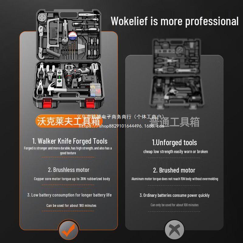 **"Wokleif Multi-functional Brushless Hand Drill and Hardware Tool Set"**