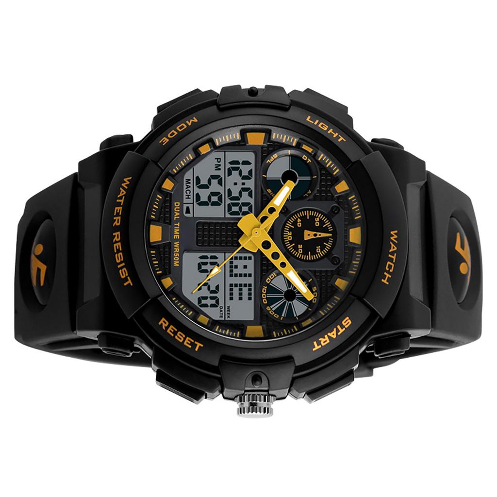   1270 Quartz Digital Electronic Men Watch Fashion Casual Outdoor Sports Male Wristwatch Dual Time Date Week Stopwatch Alarm 5  Waterproof Lumin