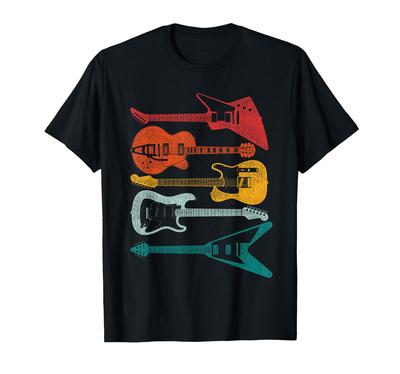 Vintage Gitarrenspieler Gitarrist Retro Gitarrenmotiv T-Shirt
