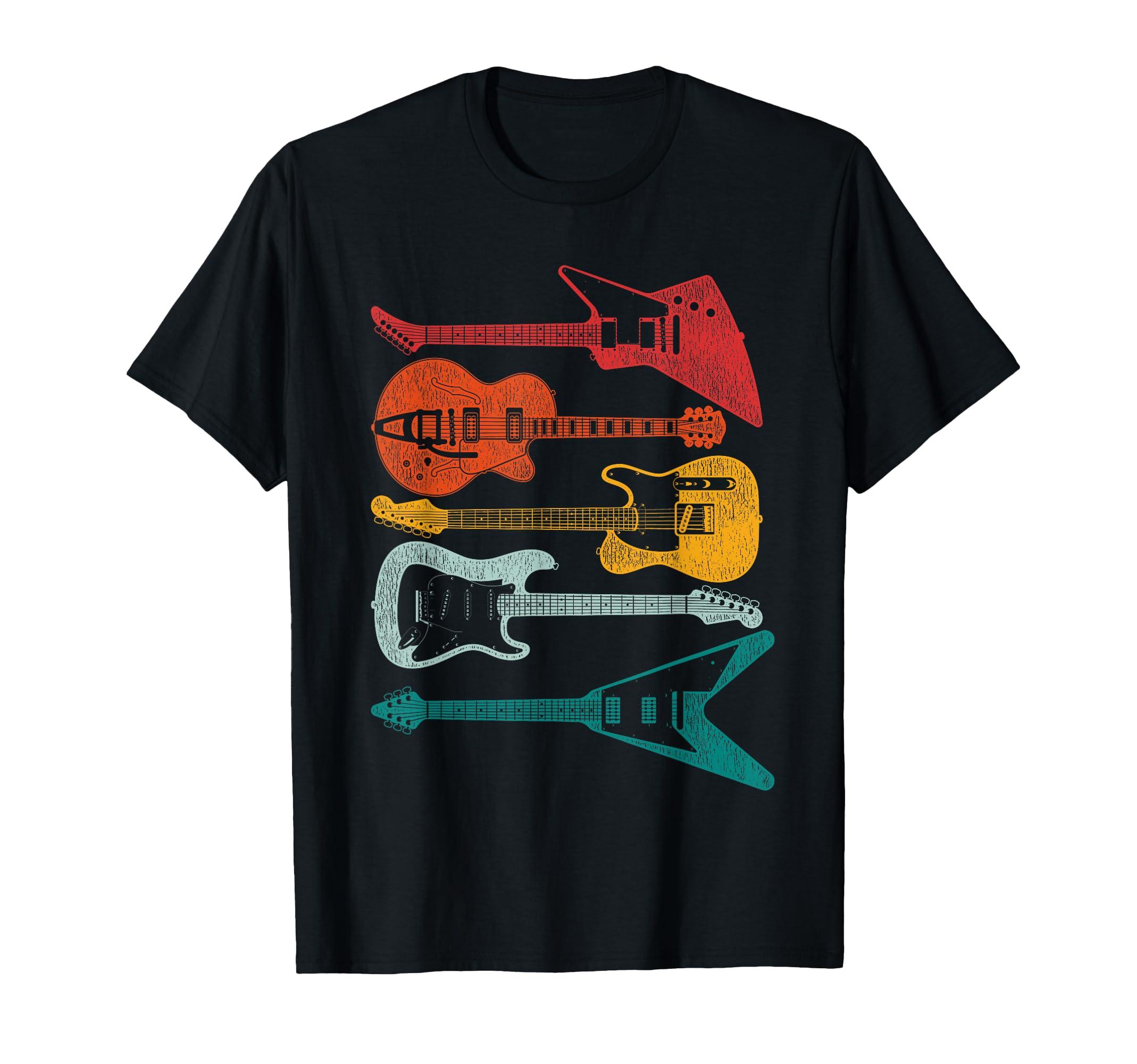Vintage Guitar Player Guitarist Retro Guitar Motif T-Shirt