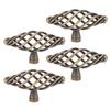 4Pcs Door Handle Antique Zinc Alloy Pull Knobs Closet Wardrobe Drawer Cabinet Hardware Accessory