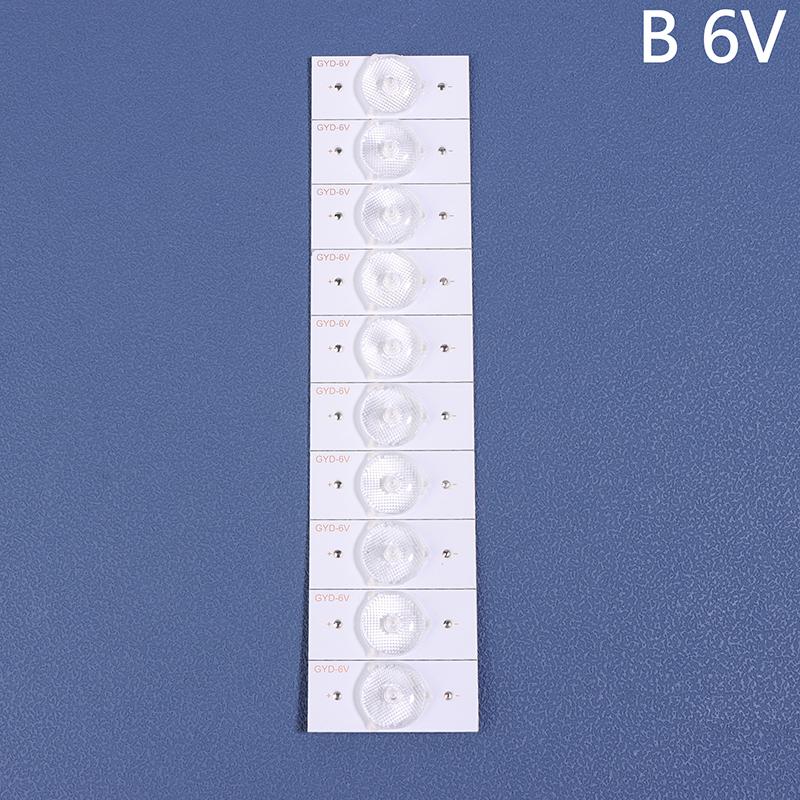 

10 шт. Світлодіодні намистини 3В 6В Світлодіодна намистина для РК-телевізора SMD Світлодіодна намистина Універсальні алюмінієві ріжучі смуги підсвічування телевізора для ремонту світлодіодних телевізорів 32-65 дюймів