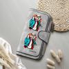 Trendy Cool Wolf Printed Long Wallet Portable PU Leather Card Holder Casual Fashion Daily Use Money Purse For Streetwear Lovers