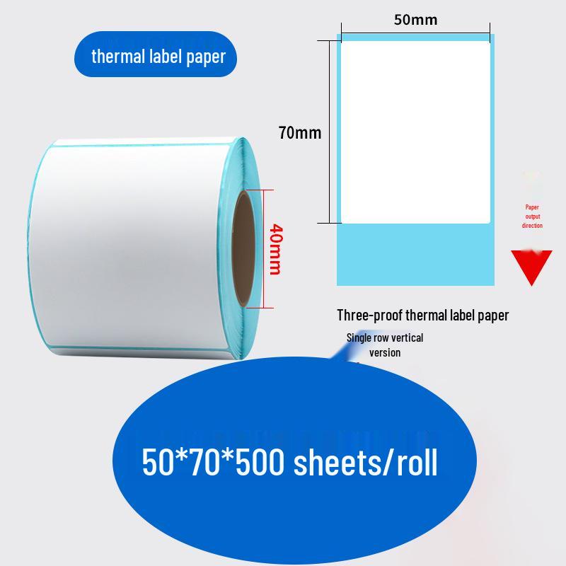 Durable Self-Adhesive Thermal Label Paper for Electronic Scales - Barcode Stickers (Sizes: 80x60, 50x40, 30)