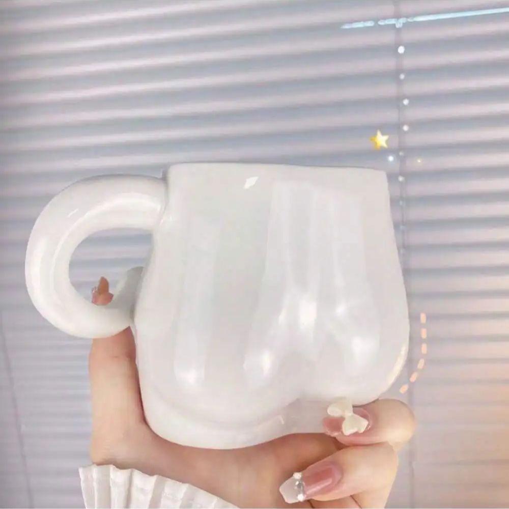 1pc Ceramic Cup,330ml/30oz Cup, Hand Squeeze Belly Coffee Mug, Body Art Coffee Cup, Creative Birthday Gift