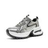Spring Summer Shoes Women Fashion Sneakers Breathable Mesh Shoes Height Increasing 6cm Silver Brand Ladies Sneakers