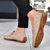 Herren Echte Leder Slipper Fahrerschuhe Bequem Weicher Boden Lässig Britischer Stil Frühling Sommer Atmungsaktiv Anti-Rutsch