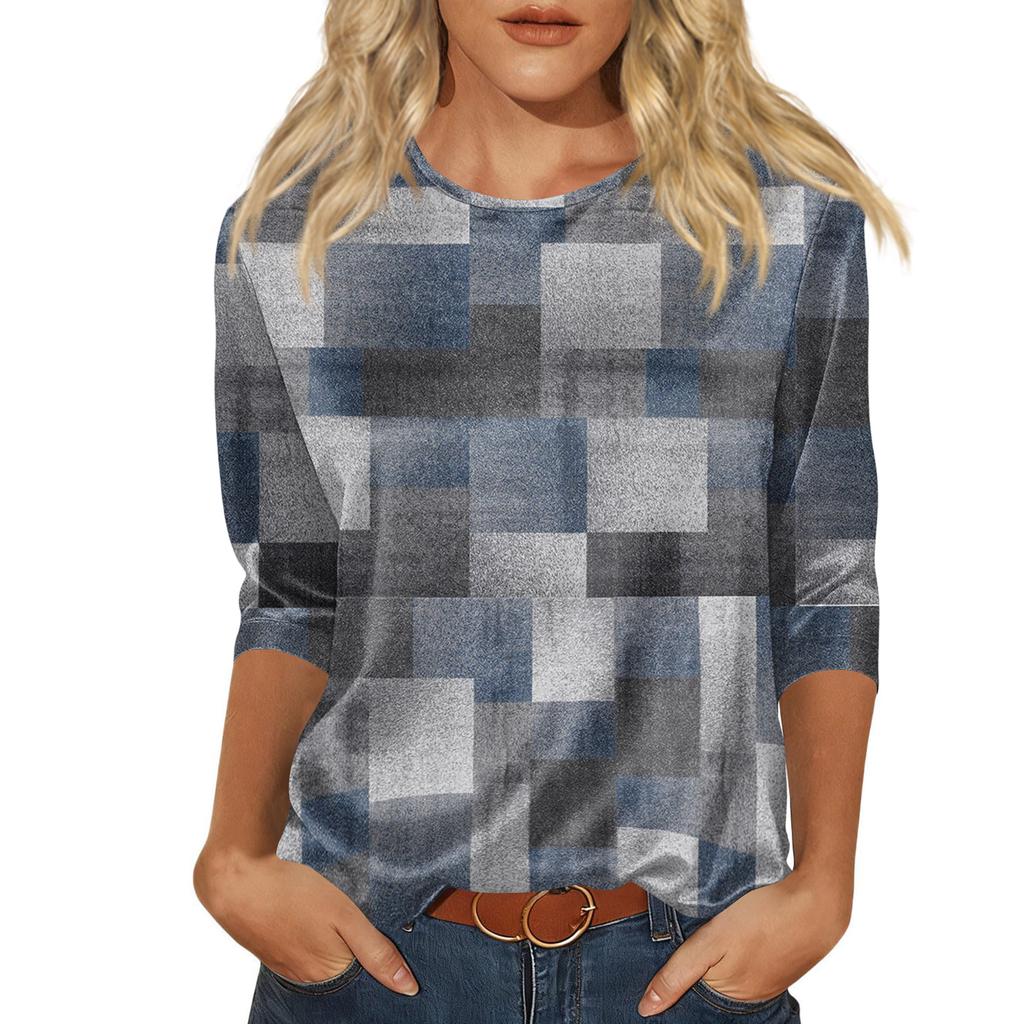 Blouse For Women Dressy 3/4 Long Sleeve Shirts Business Casual Outfit Tops