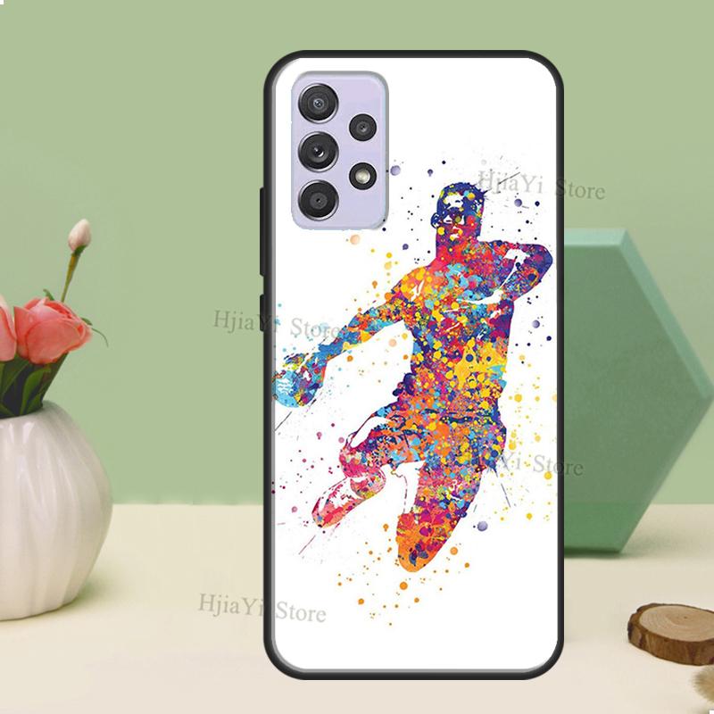 Handball Sport Case For Samsung A54 A34 A24 A14 A51 A71 A12 A22 A32 A52 A72 A73 A33 A53 A13 Back Cover