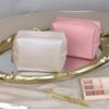 Effen kleur make-up tasje Dames make-up tas Waterdicht PU-leer Reizen Draagbaar Wassen Toilettas Opbergtas Organizer Portemonnee