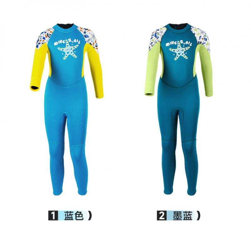 Diving Suit 2.5MM Children's Long-sleeved Warm One-piece Snorkeling Surfing Boys Swimsuit