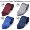 [Rachel] Animal Print Necktie, Dog Pattern, 100% Silk, Jacquard Weave, DogCat Design, Small Pattern, One-Point Design, Water-Repellent, Comes with