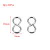 Stainless Steel Round / Flat 3 Word Buckle B-Shaped Buckle Bracelet Necklace Pendant Connector DIY Jewelry Making