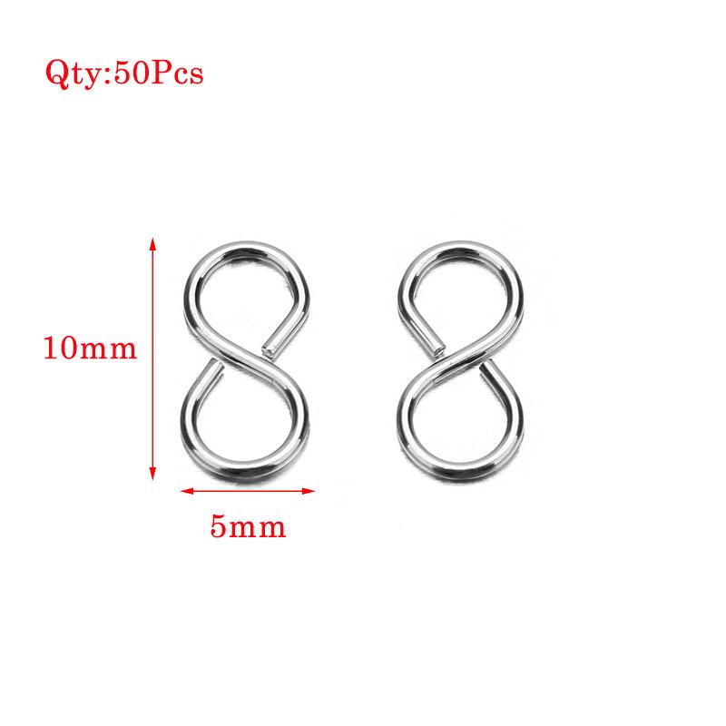 Stainless Steel Round / Flat 3 Word Buckle B-Shaped Buckle Bracelet Necklace Pendant Connector DIY Jewelry Making