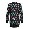 Women's Fashion Santa Printed Snowman Light String Long Sleeve Dress