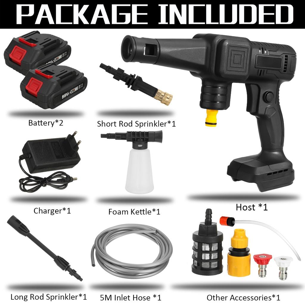 1500W 50Bar High Pressure Cordless Car Washer Spray Water Gun 10000mAh Battery Cleaner Machine For Makita 18V Battery