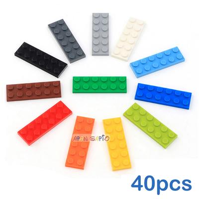 40pcs DIY Building Blocks Thin Figures Bricks 2x6 Dots 12Color Educational Creative Size Compatible With 3795 Toys for Children
