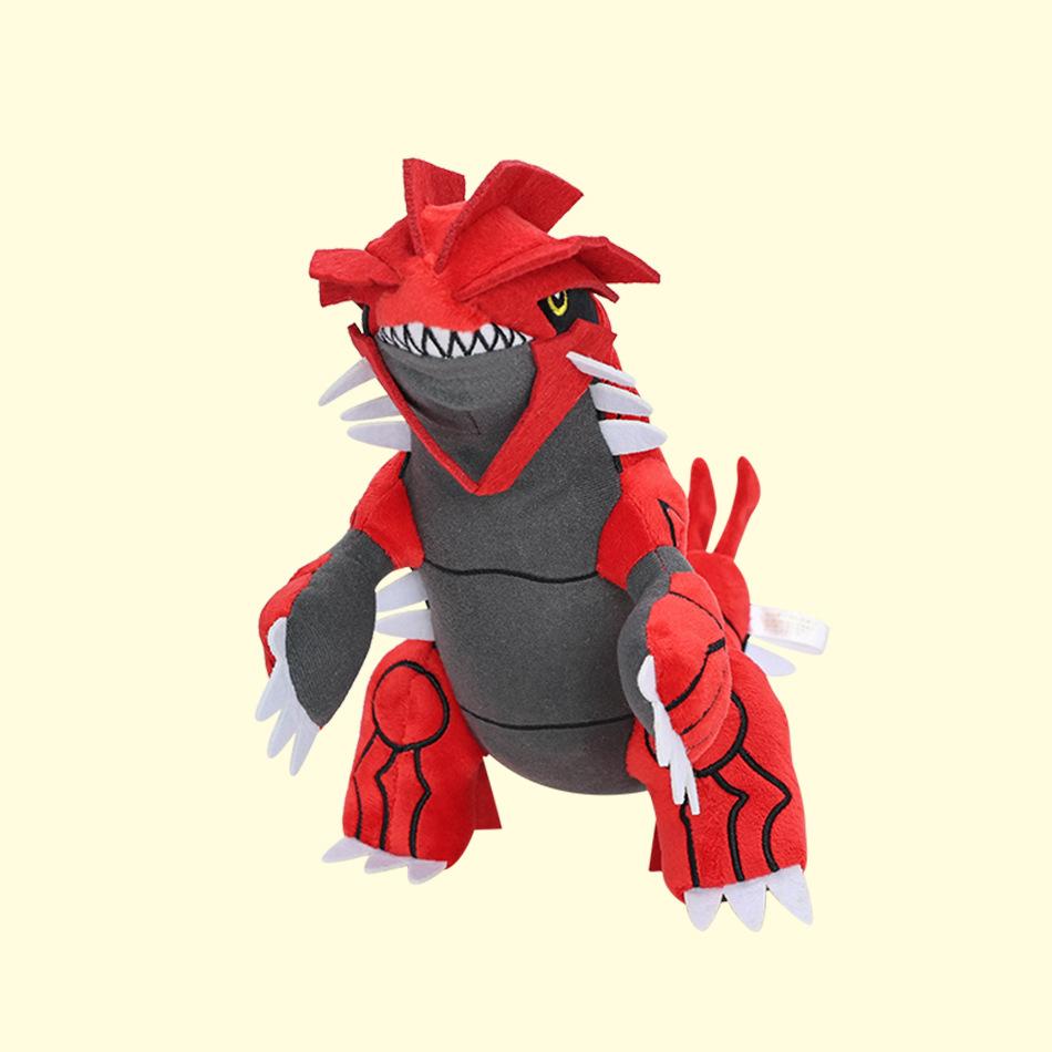 27Cm Red Groudon Legendary Dinosaur Plush Toy - Large Stuffed Animal Soft Mythical Creature Pillow Gift For Kids Fans Collect