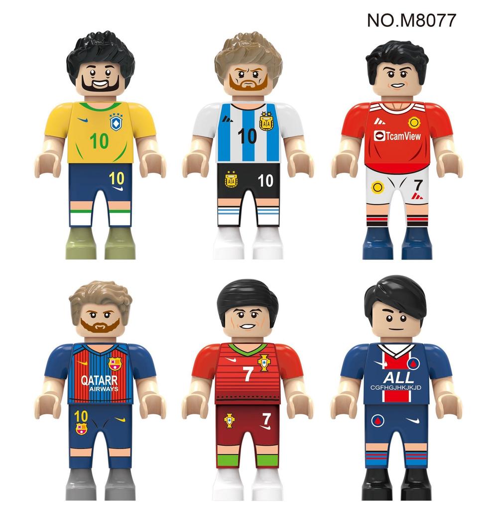 M8070 M8077 M8101 Sports Football Player Star Messi Building Block Toy