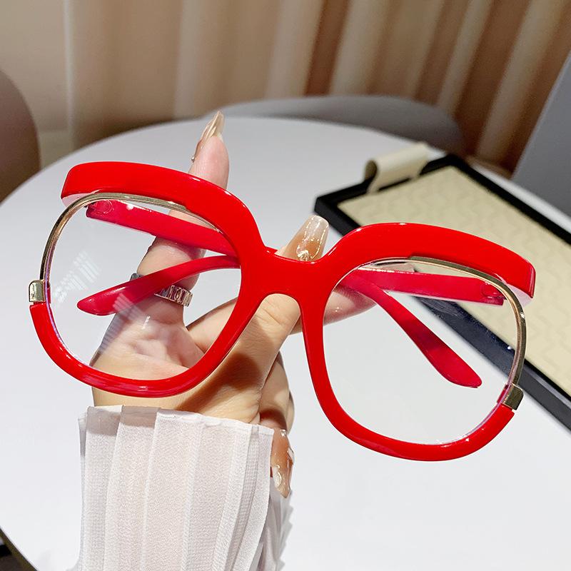 Large Frame Trendy Round Frame Glasses Frame Rainbow Glasses Frame Can Be Matched With Myopia