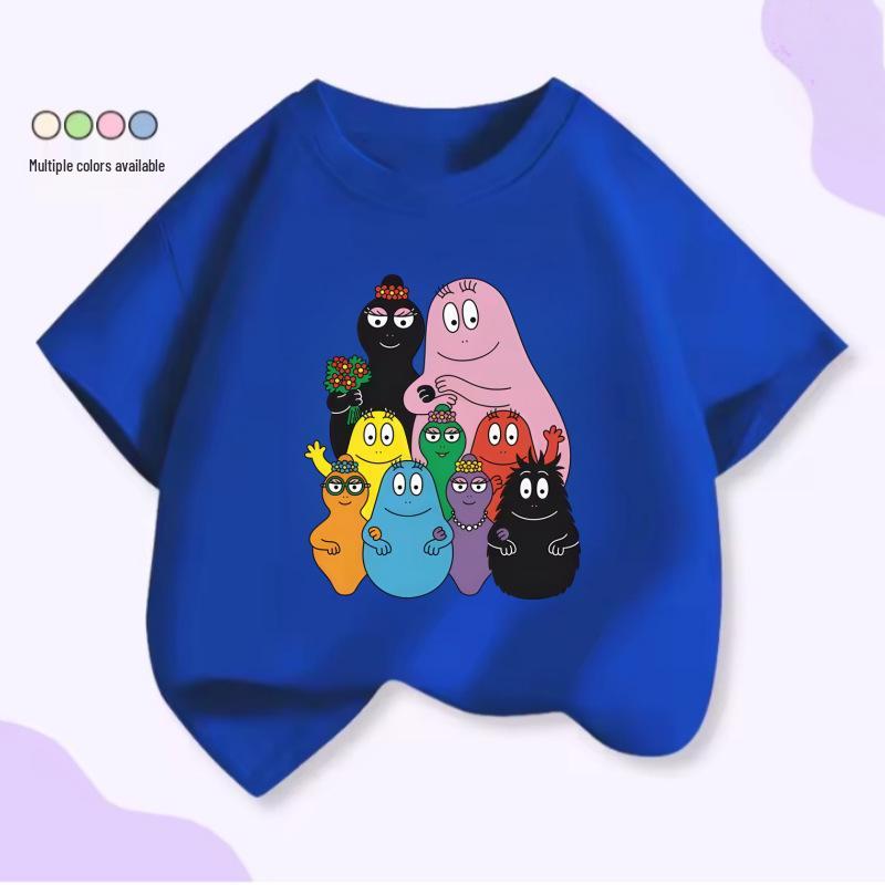 Classic Barbapapa Family Kids Cartoon Cotton T-shirt - New 2025 Style