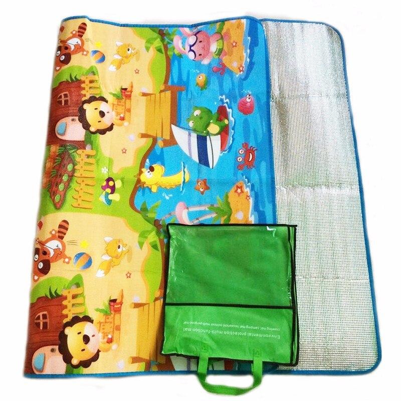 Tappetino da Gioco per Bambini 180x120x0,3 cm Tappeto per Gattonare per Bambini Giochi per Bambino Attività di Gioco Palestra Tappeto Impermeabile Esterno Interno Pavimento Morbido