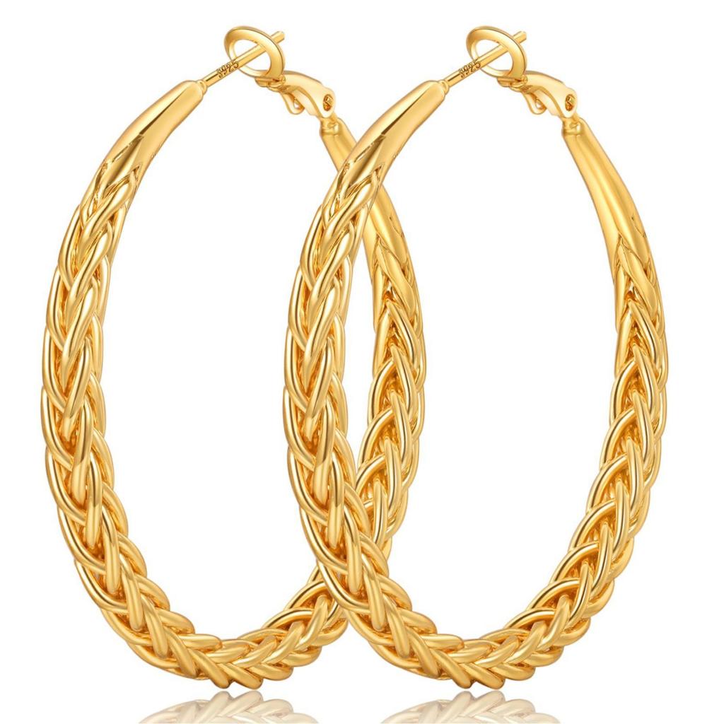 New 3cm-6cm Large Circle Simple Earrings Niche Ear Jewelry