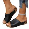 New Women's Shoes Spring and Summer Sandals Women's Comfortable Slope Heel Thick Sole Simple Casual Outer Slippers