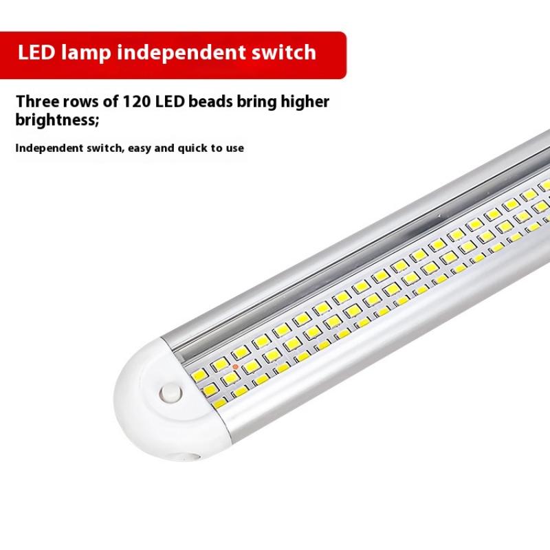1 Set 80/120LEDs 12-85V Car Reading Lamp With Swicth High Brightness Car Interior Light For Van Lorry Truck RV Camper Dome Light