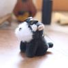 Keychain Dog Schnauzer Plush Doll Super Soft Pp Cotton Stuffed Toy Kids Decor