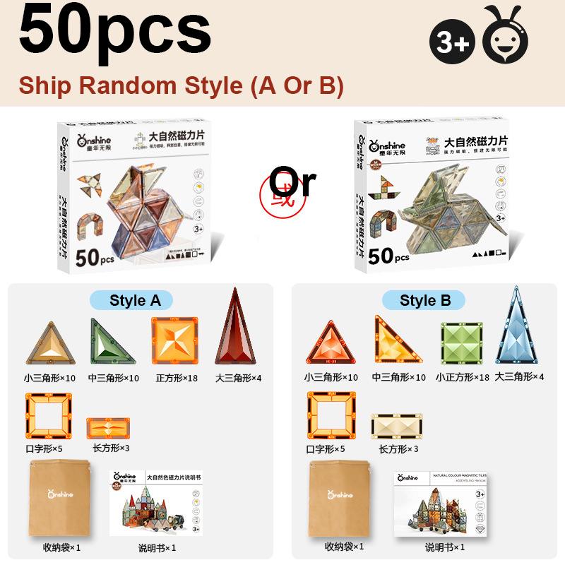 

3D Магнитные плитки, Алмазные магнитные блоки Строительный набор Магнитные плитки STEM Игрушки 3D Детские Дошкольные Образовательные Сенсорные Игрушки Подарок