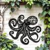 Creative Wall Texture Decor Octopus Metal Decor, Gothic Nautical Room Art Sculpture Unique Breathable for Living Bedroom Dining Bathroom Office