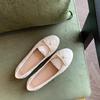 Miss Yuanlitong Huayang~ Pearl bow single shoes flat-soled high-end diamond flat-soled single shoes women's ballet shoes