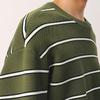 Men's Loose Fit Round Neck Striped Knit Sweater