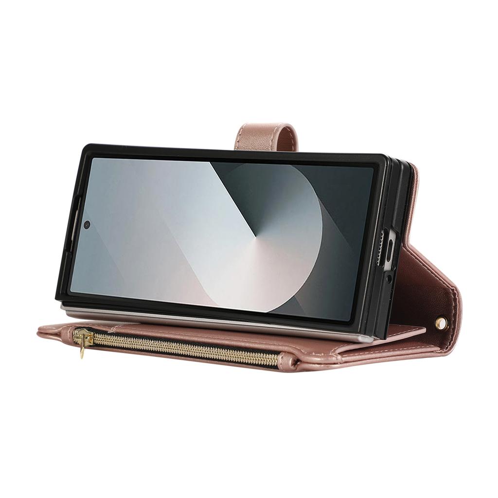 Crossbody Zipper Card Solt Fragrant Leather Wallet Case For Samsung Galaxy Z Fold 6 5 4 3 5G Fold6 Fold5 Bag Lanyard Strap Cover