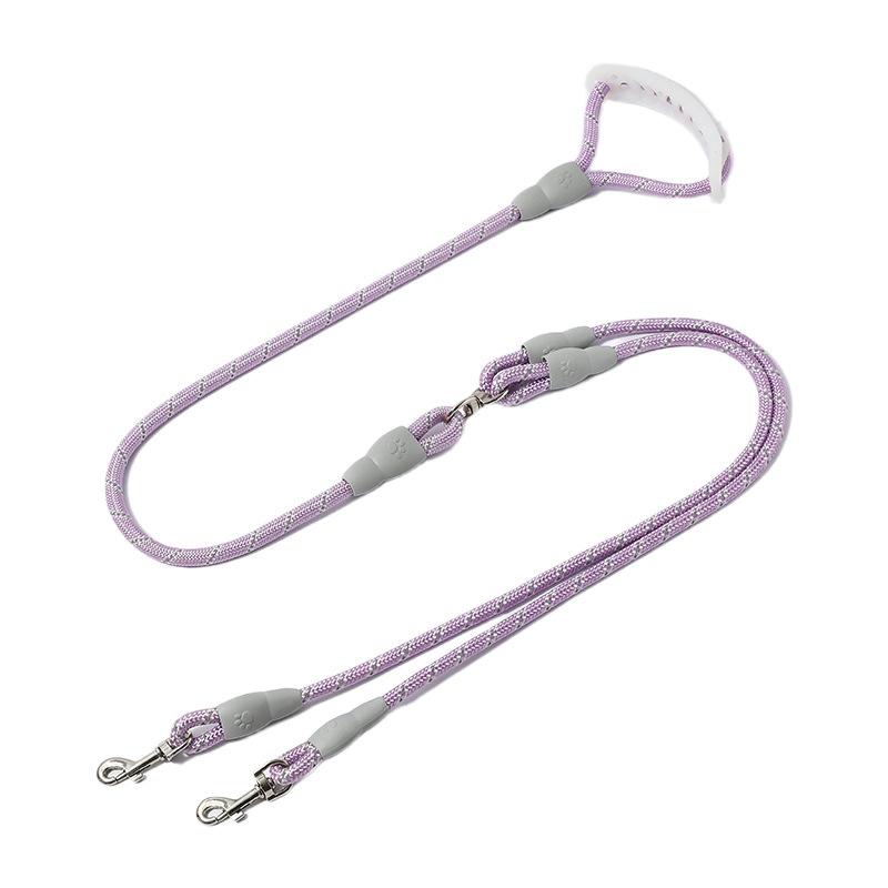 Pet leash One to two dog walking leash Medium double dog chain Double head dog leash Pet supplies