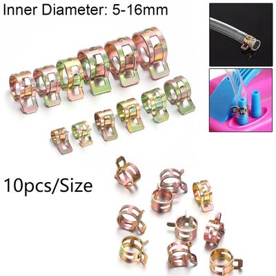 High Quality Stainless Steel 5-16mm  Fuel Oil Line Water Hose Pipe Tube Clamp Fastener Spring Clips
