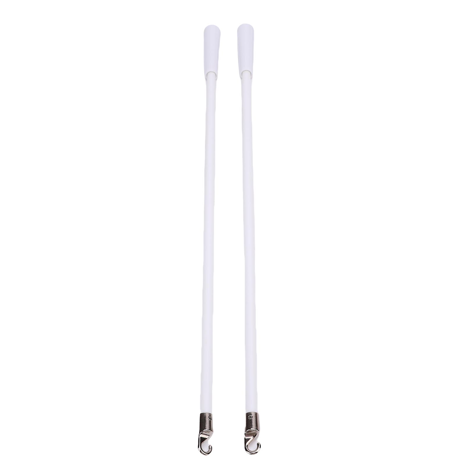 

2pcs Blind Wands Vertical Blinds Stick Replacement with Hook Handle White Fiberglass Blind Tilt Wands for Window Opener 43.2cm / 17in