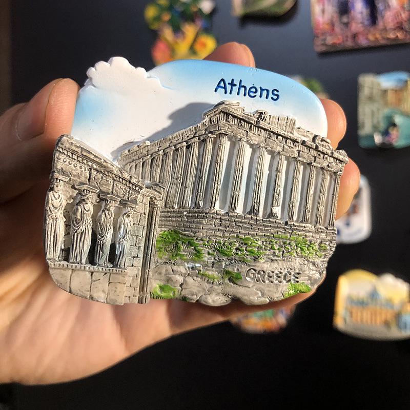 3D City Travel Souvenir Magnets: European and Global Regions