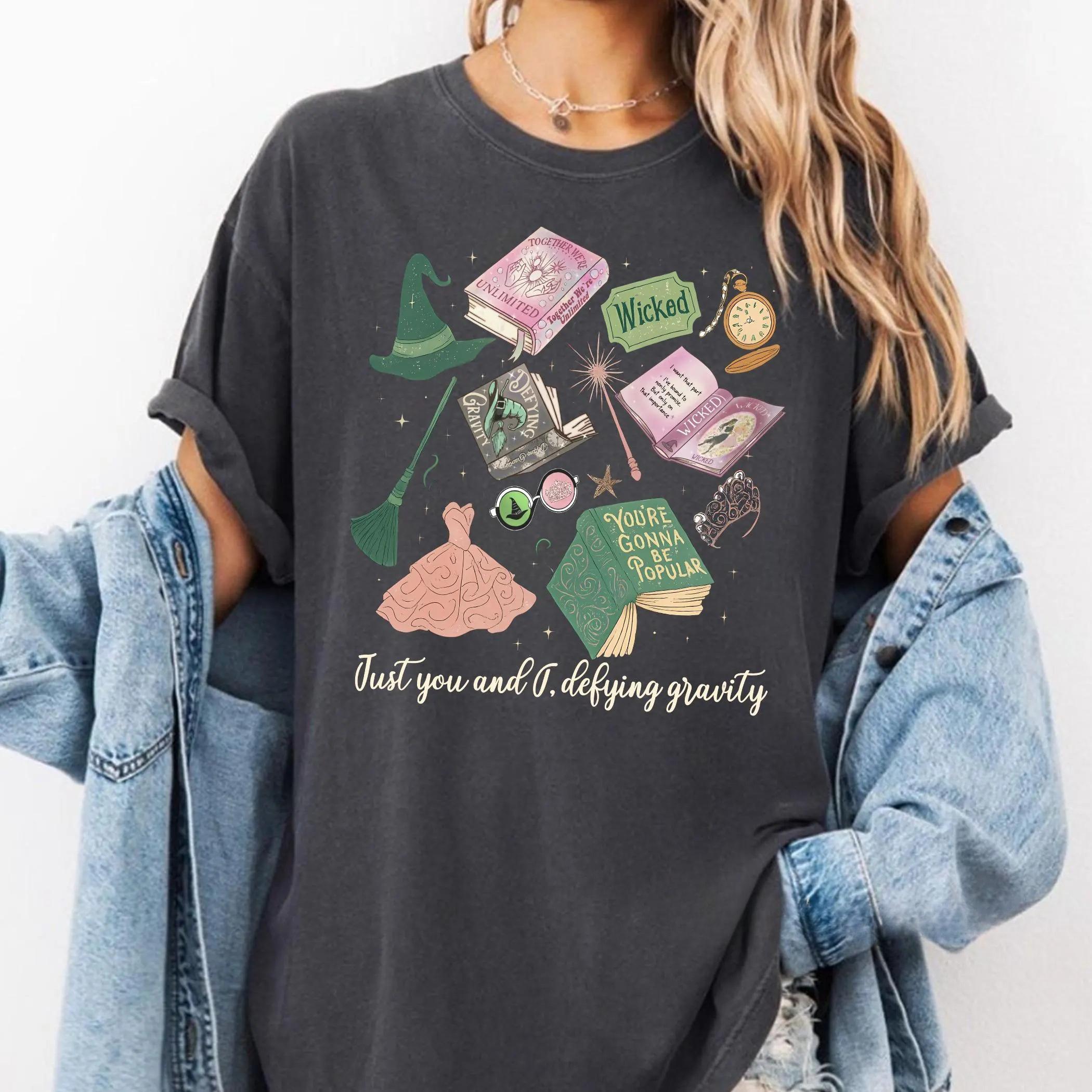 

Summer Womens Vintage Wicked Changed for Good TShirt Cotton and Breathable Short Sleeve Streetwear Oversized Loose Casual S