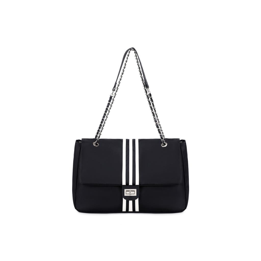UNITE STAR Nylon Shoulder Bag Women's Black & White/Black & Gray US235233