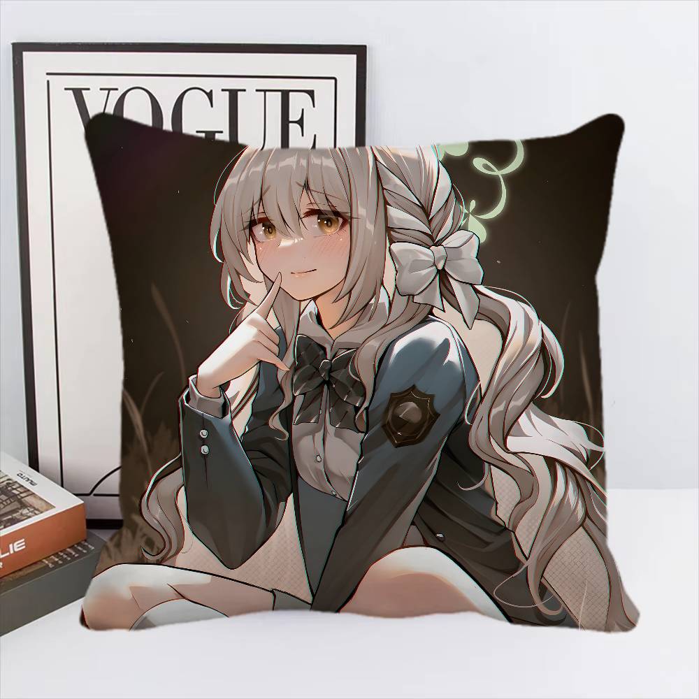 Sakurai Miyo Blue Archive Game Pillow Case Square Pillow Bedroom Sofa Leisure Comfort Cushion Car Home Decoration