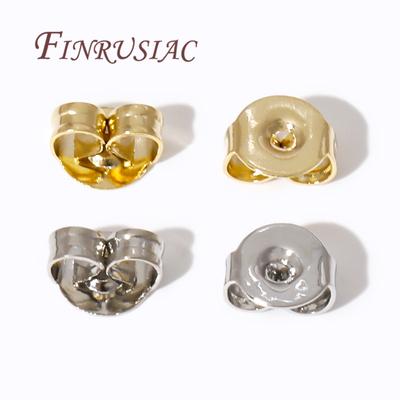 50Pcs/Lots Ear Locking For Studs Earing Plug 14K Gold Plated Earring Backs Stopper Supplies For Jewelry,DIY Earring Accessories