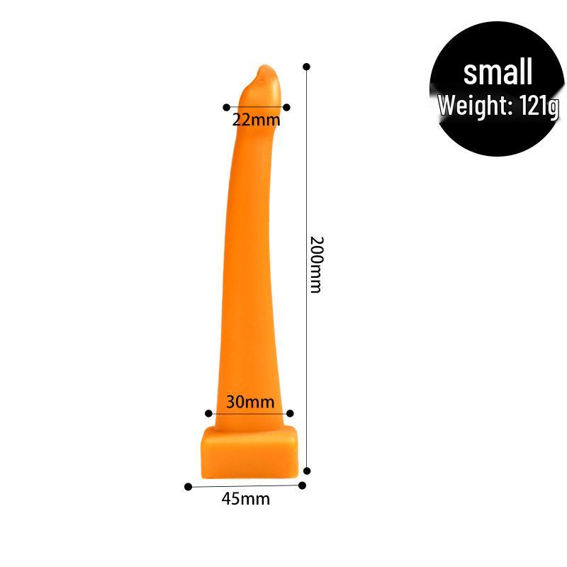 Dop Anal din Silicon Long Love cu Ventuză - Bici cu Mărgele Neregulate pentru Uz Erotic Adult