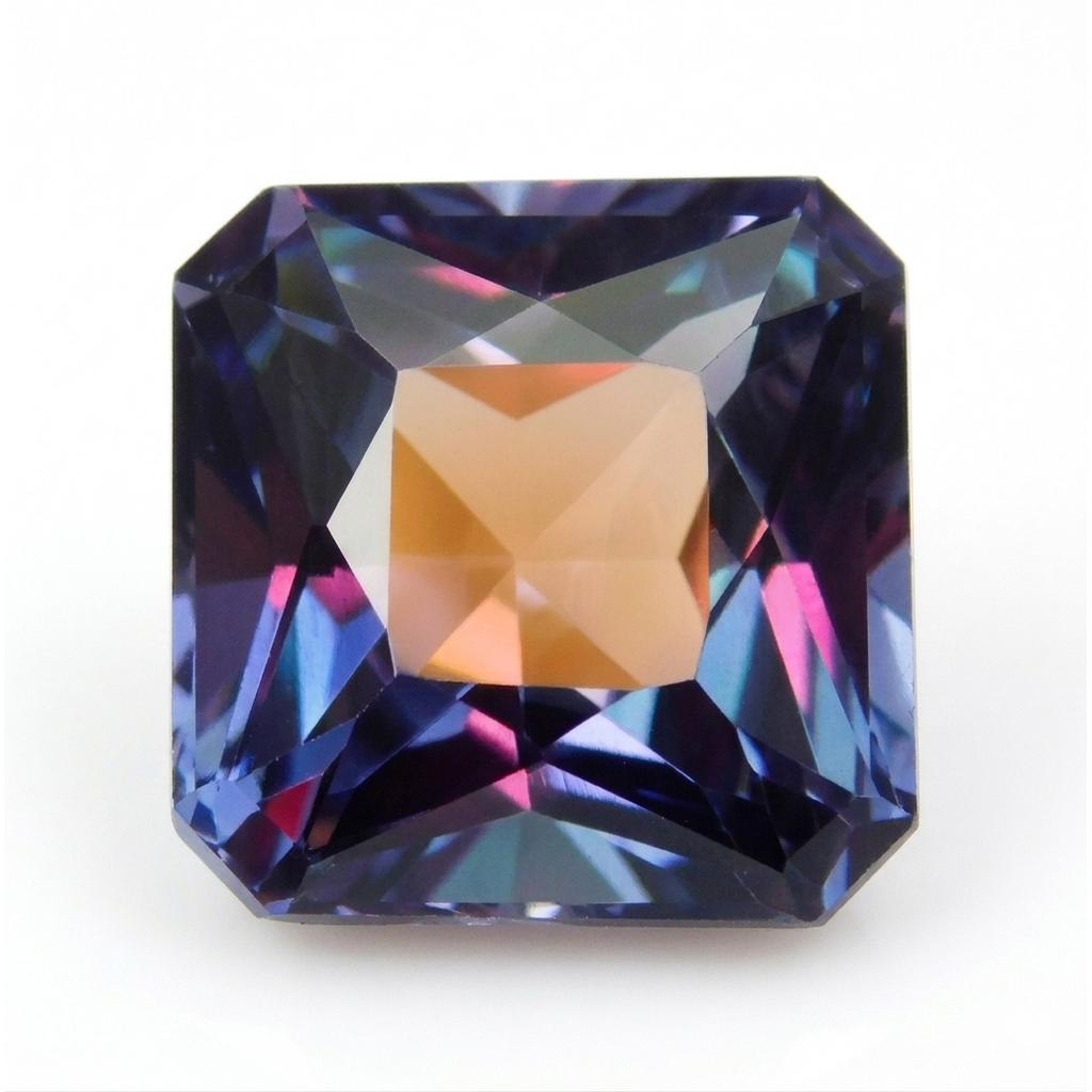 Alexandrite 8 Ct Natural Color Change Square Fabulous Certified Loose Gemstone