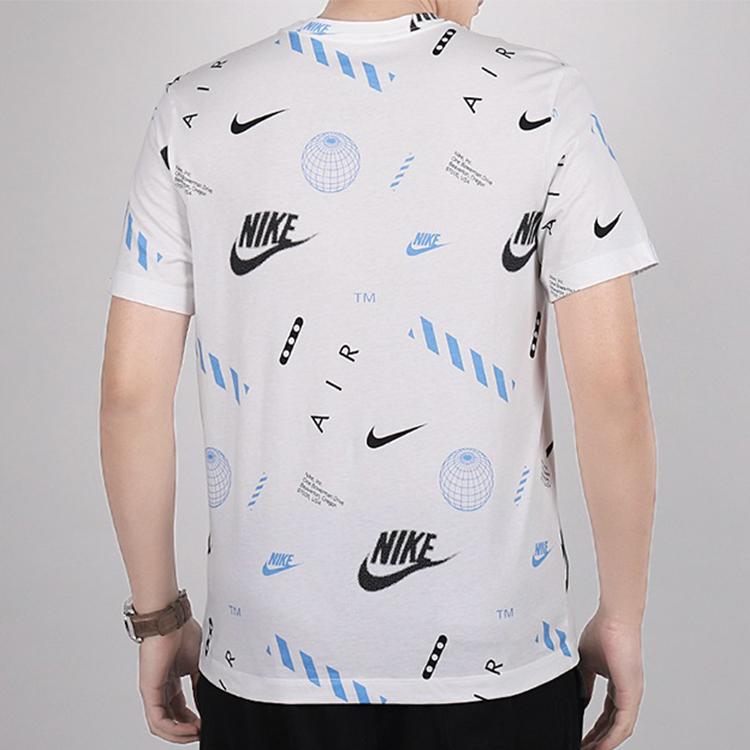 Nike Street Style Full Print Logo T-Shirt Men Tops White CT6545-100