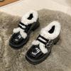 Thick-soled velvet snow boots new good-looking velvet versatile huge comfortable retro women's cotton shoes